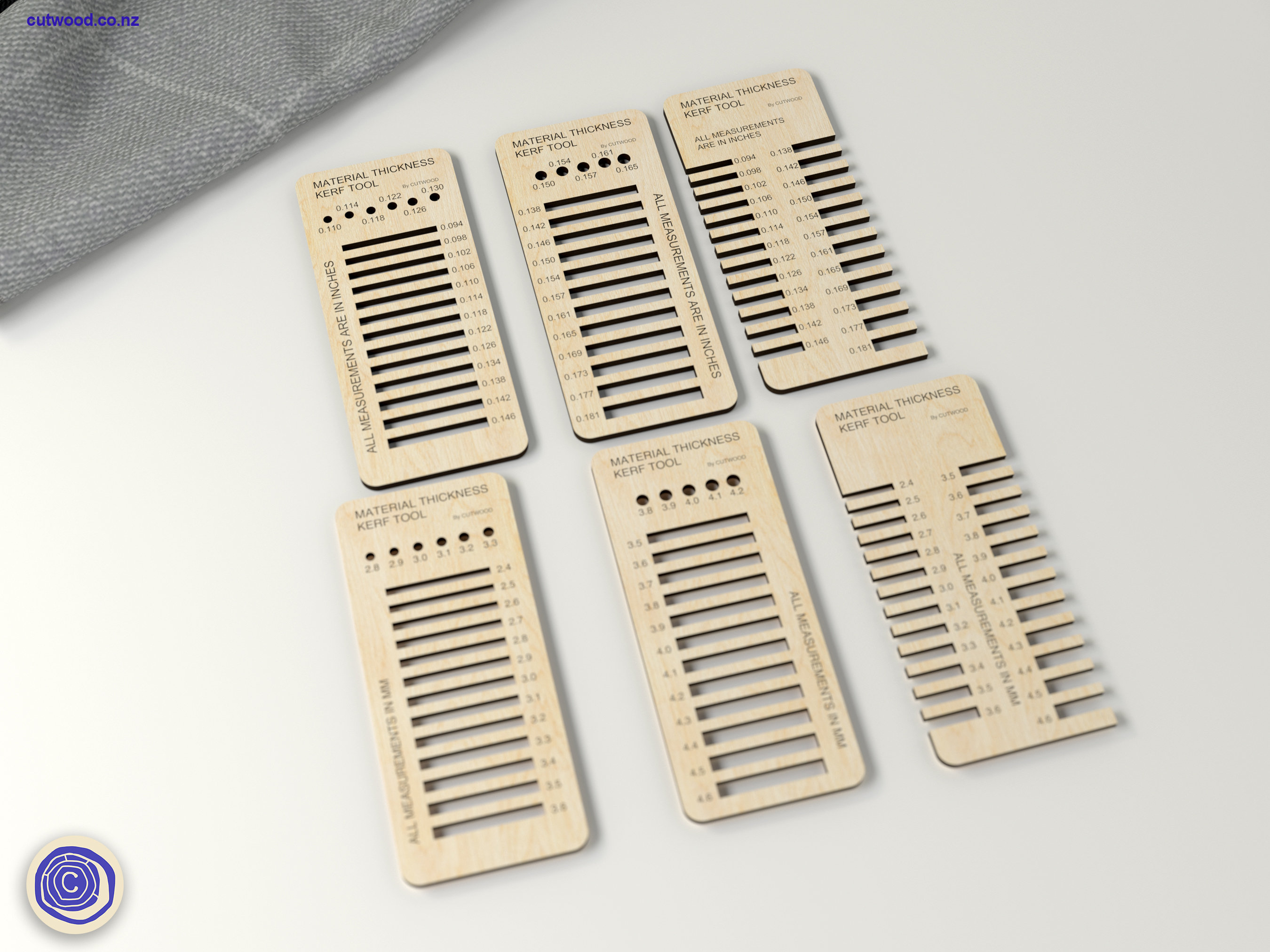 Material Thickness Test Guide Set Kerf Tool for Laser MM Etsy