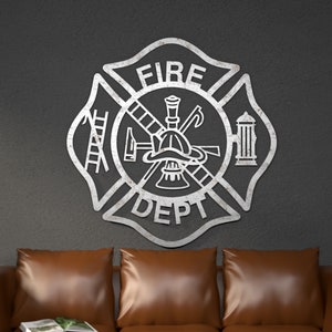 Fireman's Maltese Cross - Metal Wall Art - svg, dxf, step, ai, eps, pdf - Laser CNC Plasma Waterjet