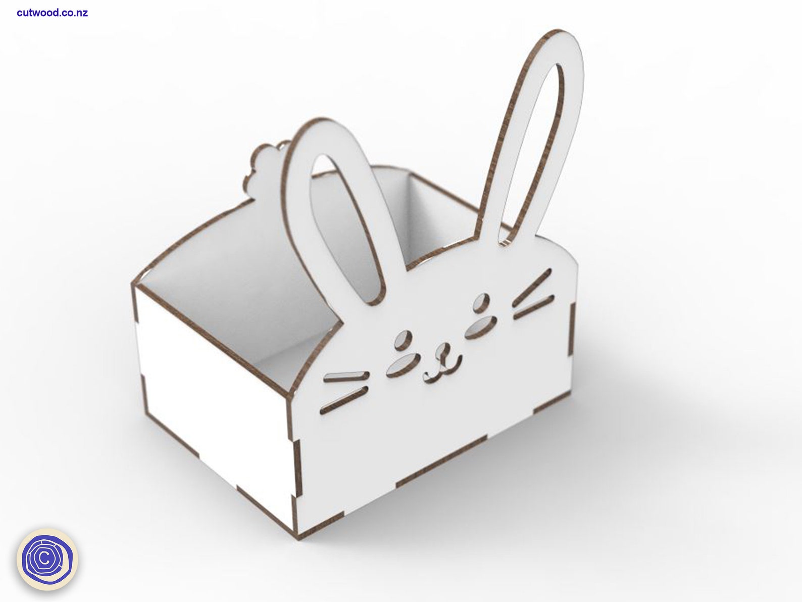 Easter Bunny Basket Laser Cut File Easter Box Bunny Laser - Etsy
