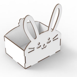 Osterhase Korb Laser geschnitten Datei, Ostern Box Hase Laser Modell, Vektor geschnitten Datei, digitale Vektor Kunst, cnc Datei cnc Muster sofort download