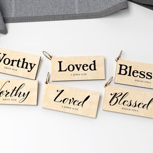 God's Promises Keychains - Laser cut file - Glowforge - Creator - Christian Key Ring - Religion