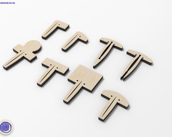 Glowforge Crumb Tray Pins: Material Holding - Digital Cut File