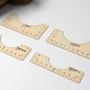 T-shirt Alignment tool- Ruler Bundle, Shirt Placement Guide - Glowforge, DXF, SVG, AI