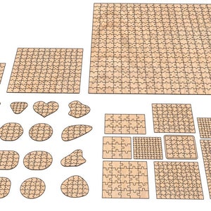 Mega Pack - 30+ Puzzles svg, Puzzles laser cut, Puzzle Templates, Jigsaw puzzles file, CNC files, CNC plans