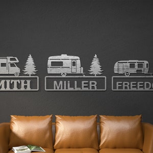RV Camper Monogram Wall Art: Laser Cut Files (Digital Download)