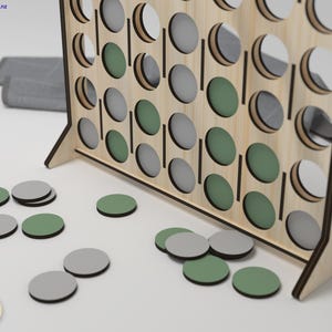 Laser Cut Connect Four Game: DIY Board Game SVG DXF (Digital Download) image 2