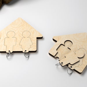 Targa portachiavi per la nuova casa per coppie - Regalo di inaugurazione della casa, prima casa, taglio laser - File digitali svg dxf Glowforge