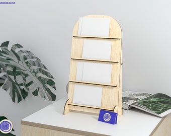 Postcard Display Stand Laser Cut File – 4-Tier SVG, Ai, EPS (Digital Download)