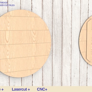 18&#39;&#39; Shiplap Circle SVG: Laser Cut Files (Digital Download)