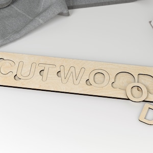 Alphabet Puzzle - Custom Word Name Puzzle - Digital Cut Files - SVG, DXF, DWG, Ai - For Glowforge