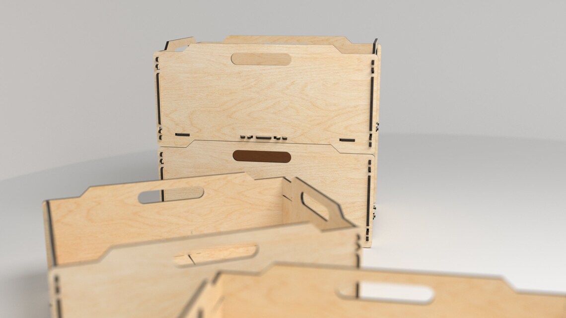 3 Sizes Stackable Box CNC Storage Box for Laser Cutting Etsy