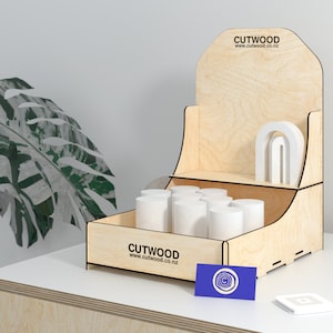 Product Bin Retail Counter Display Digital File - 3mm - Ai SVG EPS - Laser CNC Cut Pattern Model - Ambachtelijke stand, Marktkraam
