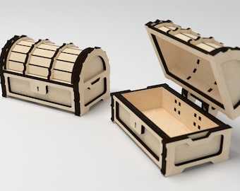 Laser Cut Mini Treasure Chest – Dice Box Digital Files (3mm)