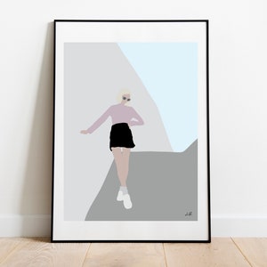Minimalist female fashion illustration graphic print wall art