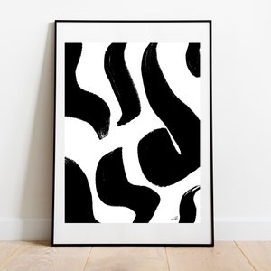 Abstract strokes graphic print wall art, pattern wall art