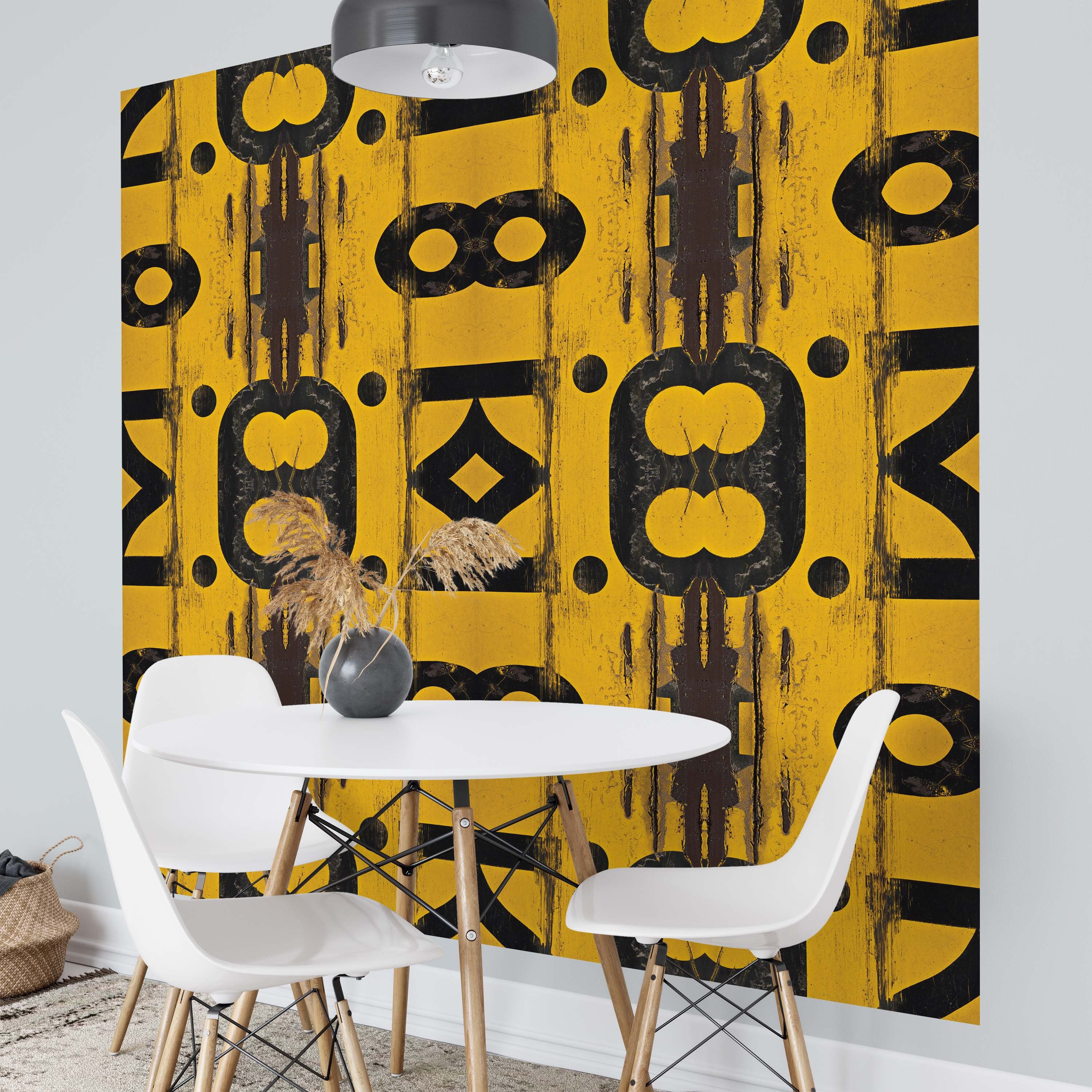 Industrial Wallpaper Peel and Stick Urban Wall Mural in Yellow | Etsy