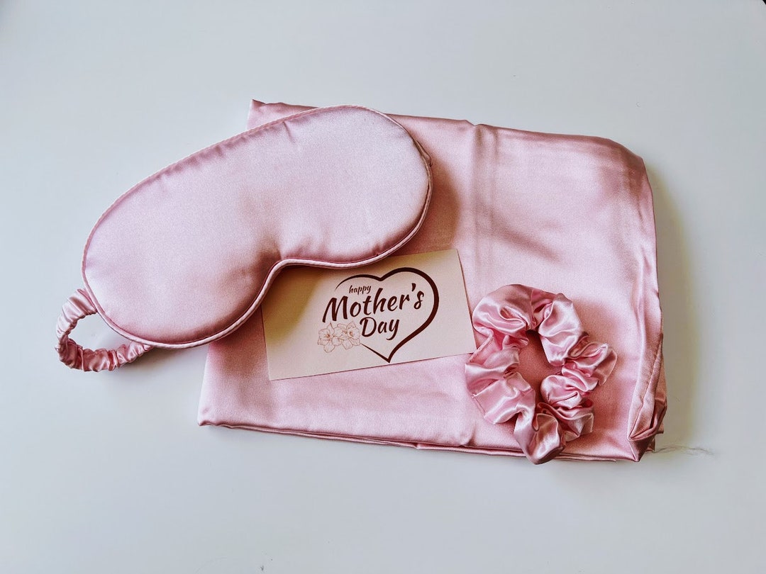 Silk Charmeuse Satin Pillowcase Eye Mask and Scrunchies Gift Etsy UK