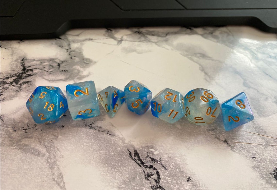 7pcs DnD Dice for Divination Witch Dice Polyhedral Dice Etsy