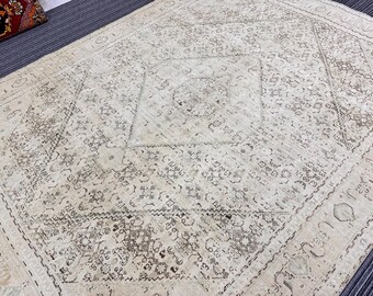 8x10 ft Handmade Wool Turkish Oushak Palace Rug