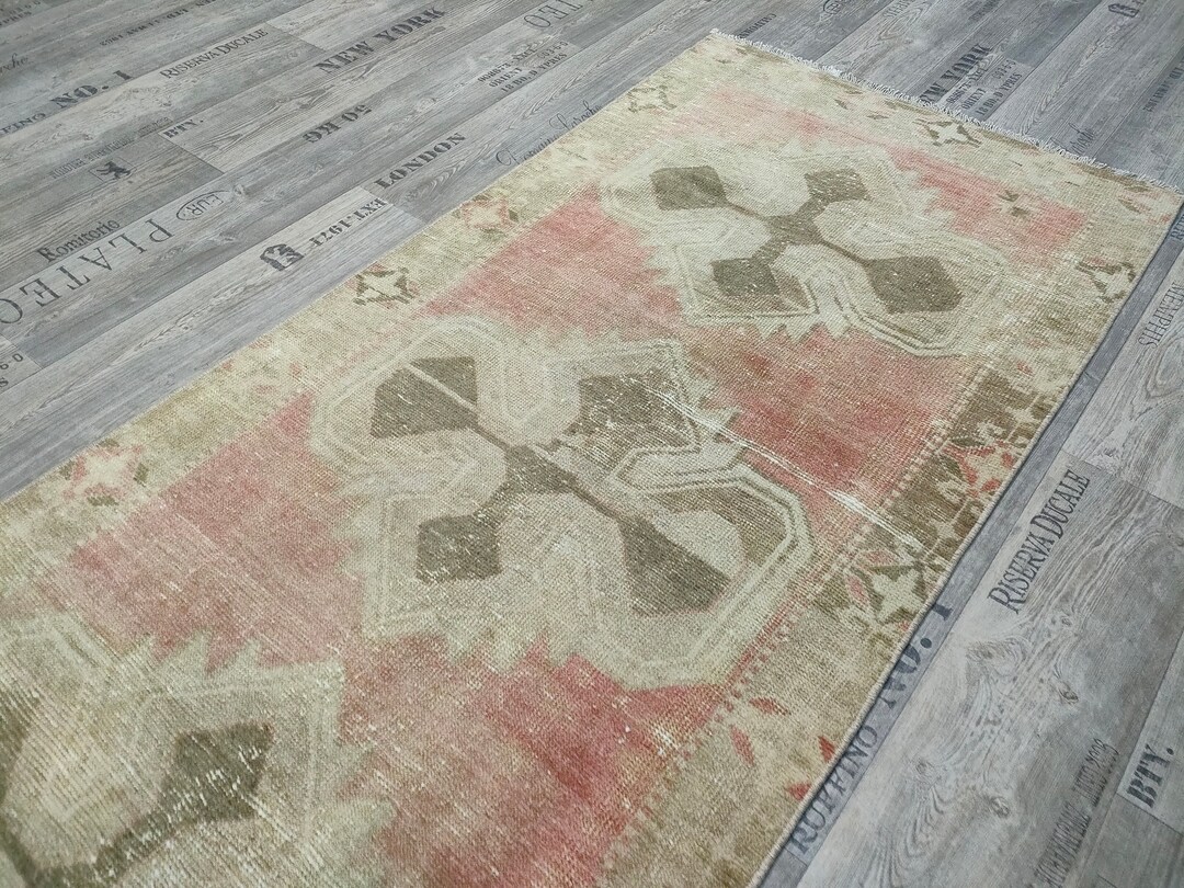 3.15 X 11.20 Feet Rustic Runner Rug Entryway Handmade Runner Rug Pastel ...