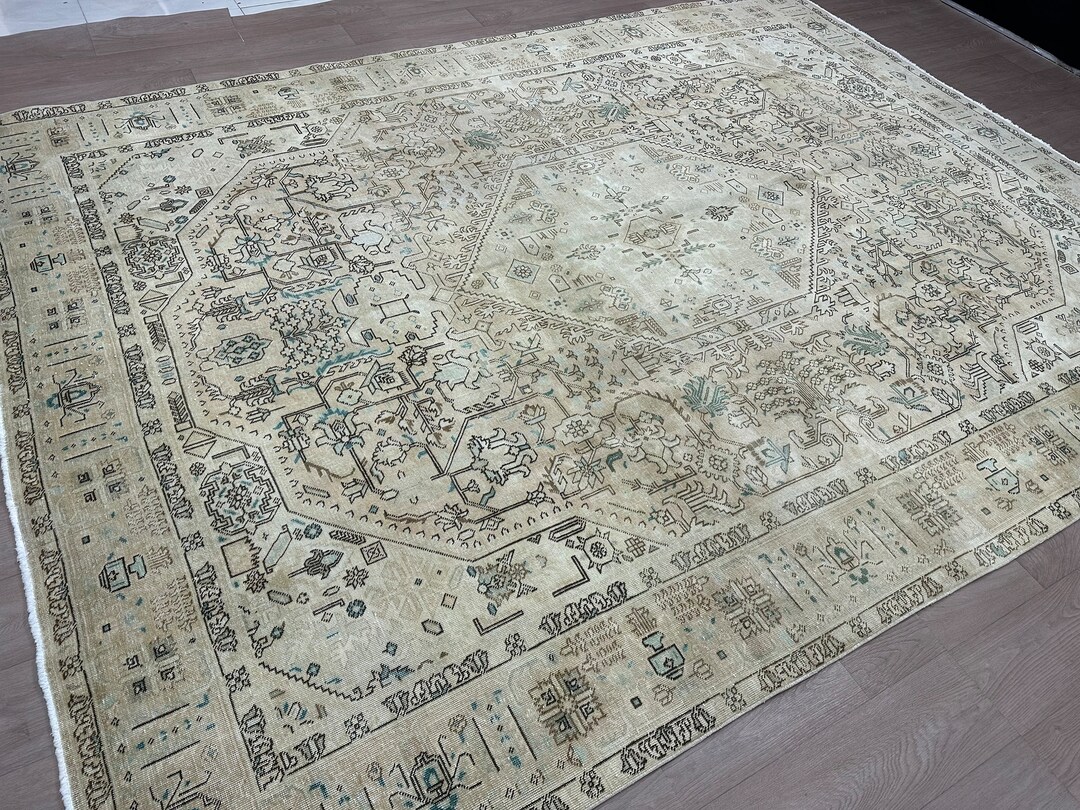 Oversized Neutral Area Rug 9X12 Feet Cream Area Rug Kitchen Livingroom ...
