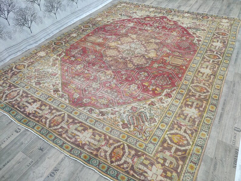 Extra Large Red Rug 10x13 Ft Vintage Oushak Area Rug for Etsy