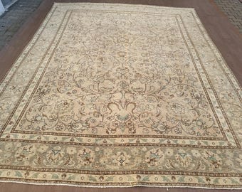 Oversized vintage rug: 10x12 ft. Hand-Knotted Wool Anatolian Area Rug