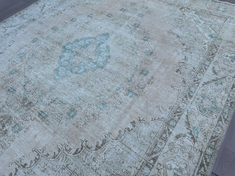 Oversized Vintage Area Rug 9.5 X 12 Feet Oushak Extra Large Area Rug ...