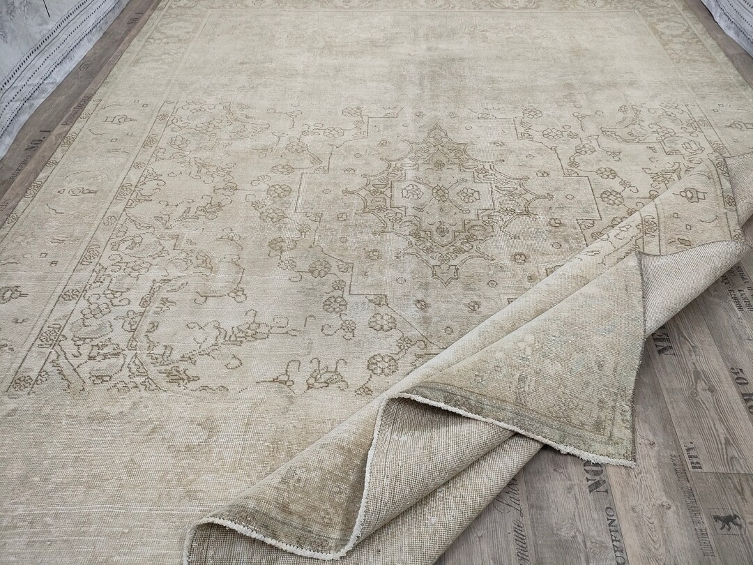 Extra Large Neutral Area Rug 9.71 X 12.50 Feet 10x12.5 Ft Etsy