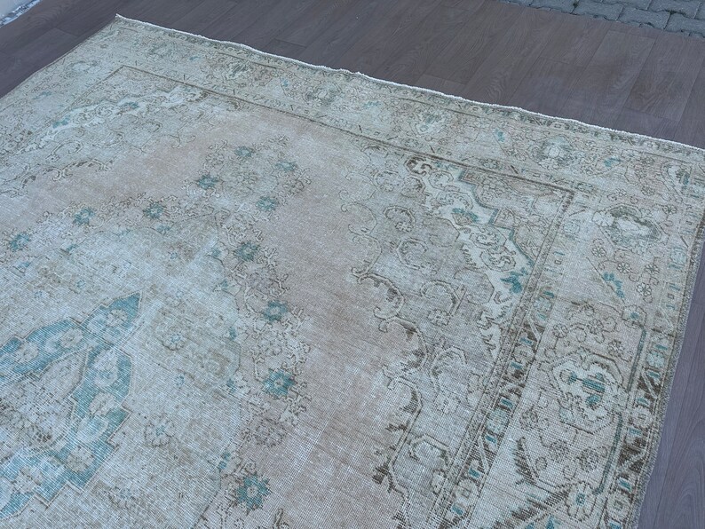 Oversized Vintage Area Rug 9.5 X 12 Feet Oushak Extra Large Area Rug ...