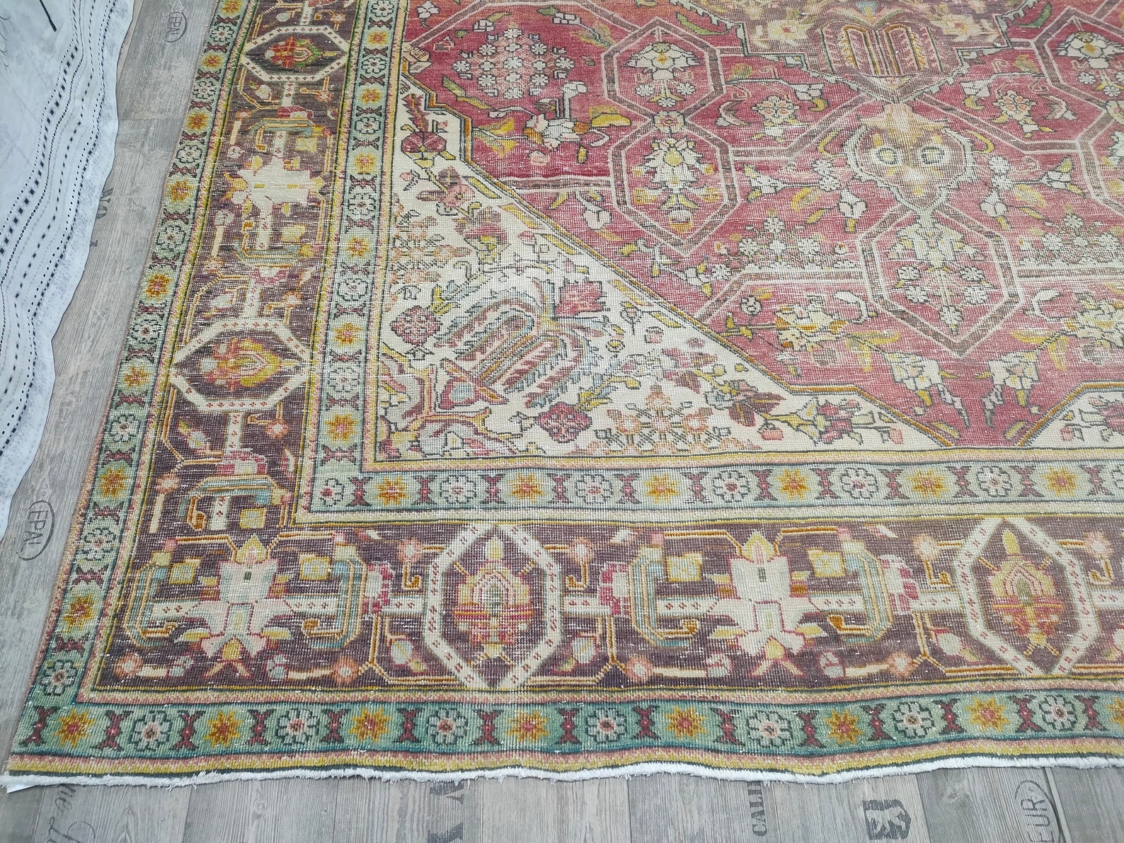 Extra Large Red Rug 10x13 Ft Vintage Oushak Area Rug for Kitchen Home Decor Handmade Oversized