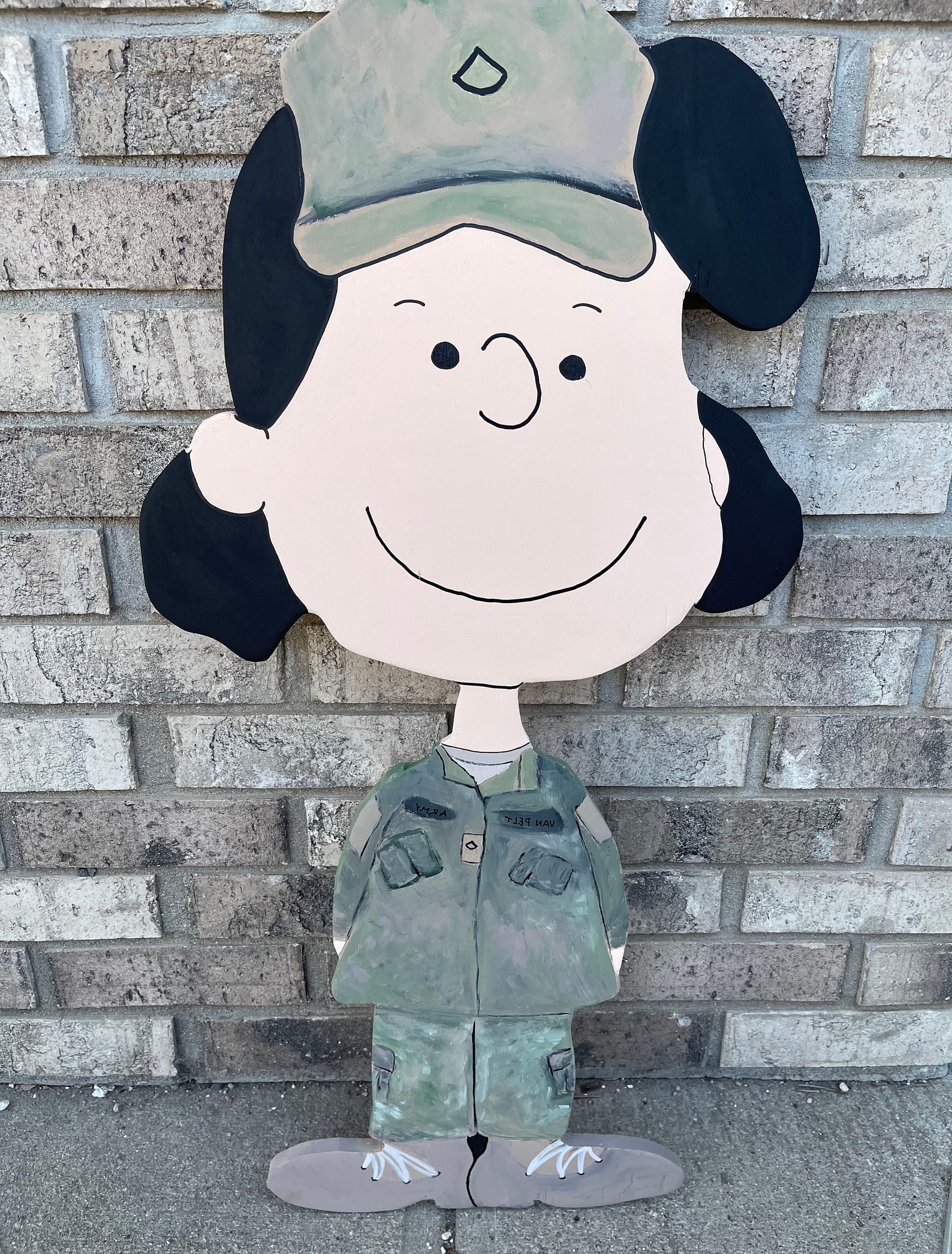 Military Charlie Brown Yard Art/Peanuts Yard Art/ Peanuts Yard Etsy