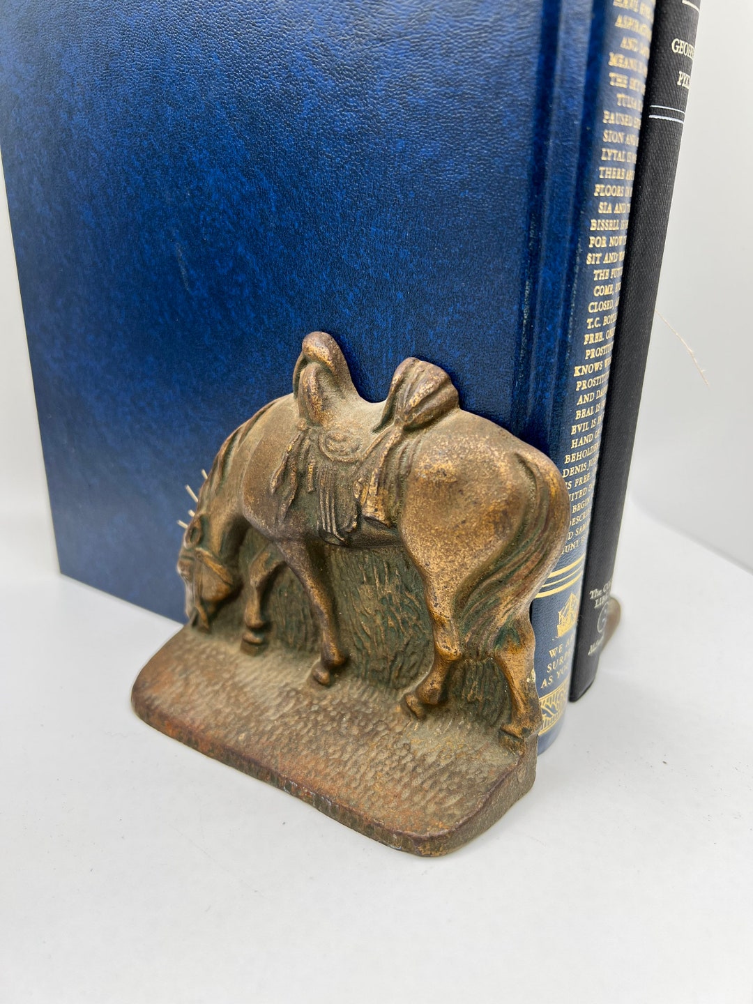 Vintage Metal Horse Bookends Etsy