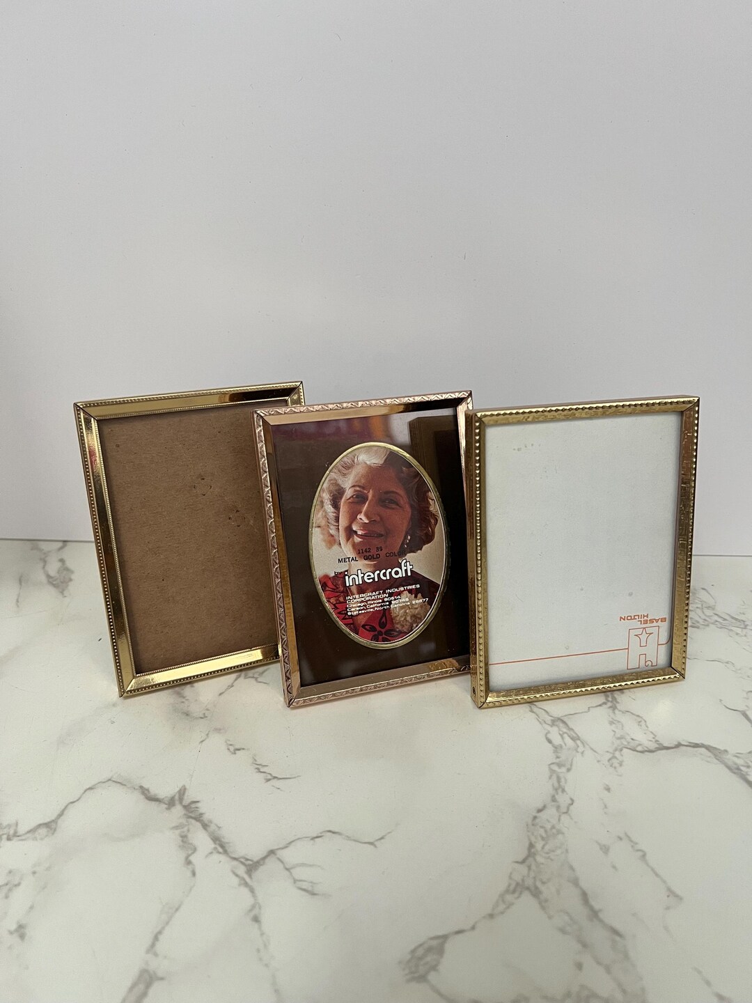 Vintage Small Gold Metal Picture Frames - Etsy