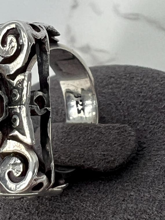 Vintage .925 Silver Statement Ring - image 6