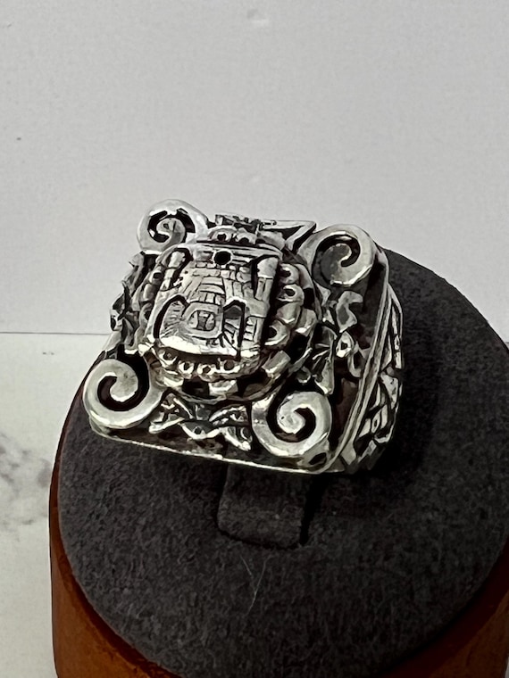 Vintage .925 Silver Statement Ring - image 2