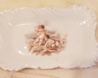 Antique Cupid Pin Tray