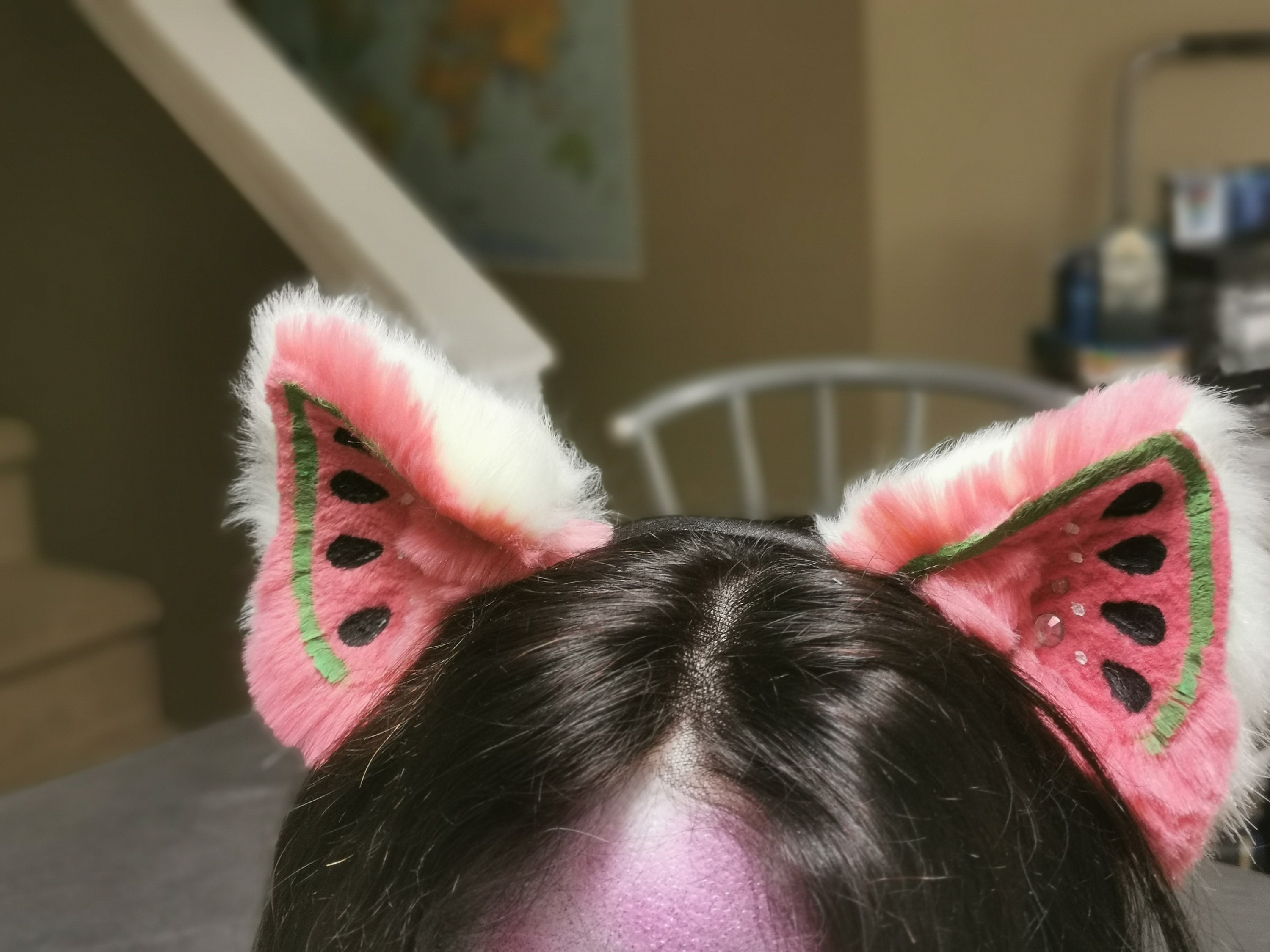 Cute watermelon cat ears Etsy