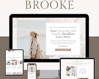 Modèle de page de vente Brooke : page de destination WordPress Elementor