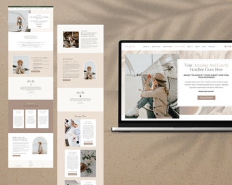 Boho Wordpress Elementor Website Template for Coaches, Consultants, Mentors, Social Media Managers & Service Business Owners