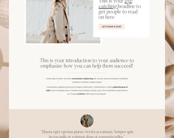 WordPress Elementor Template | Elegant, Boho & Feminine WordPress Theme | Shop | Salespage | Coach | Mentor | Consultant | Service Business