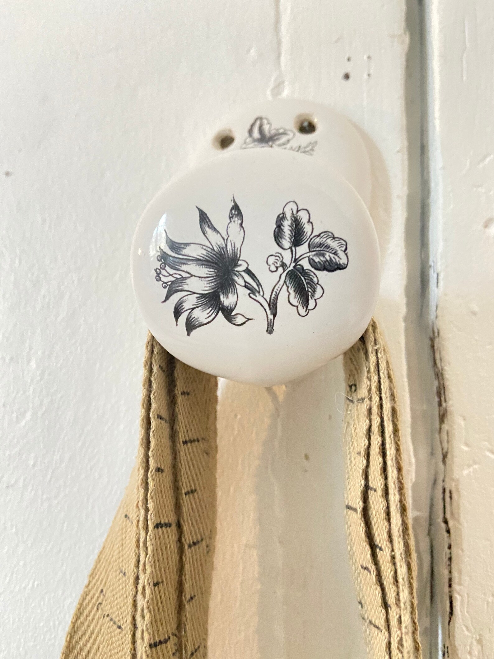 Porcelain wall hanger Tea towel holder Porcelain from Etsy