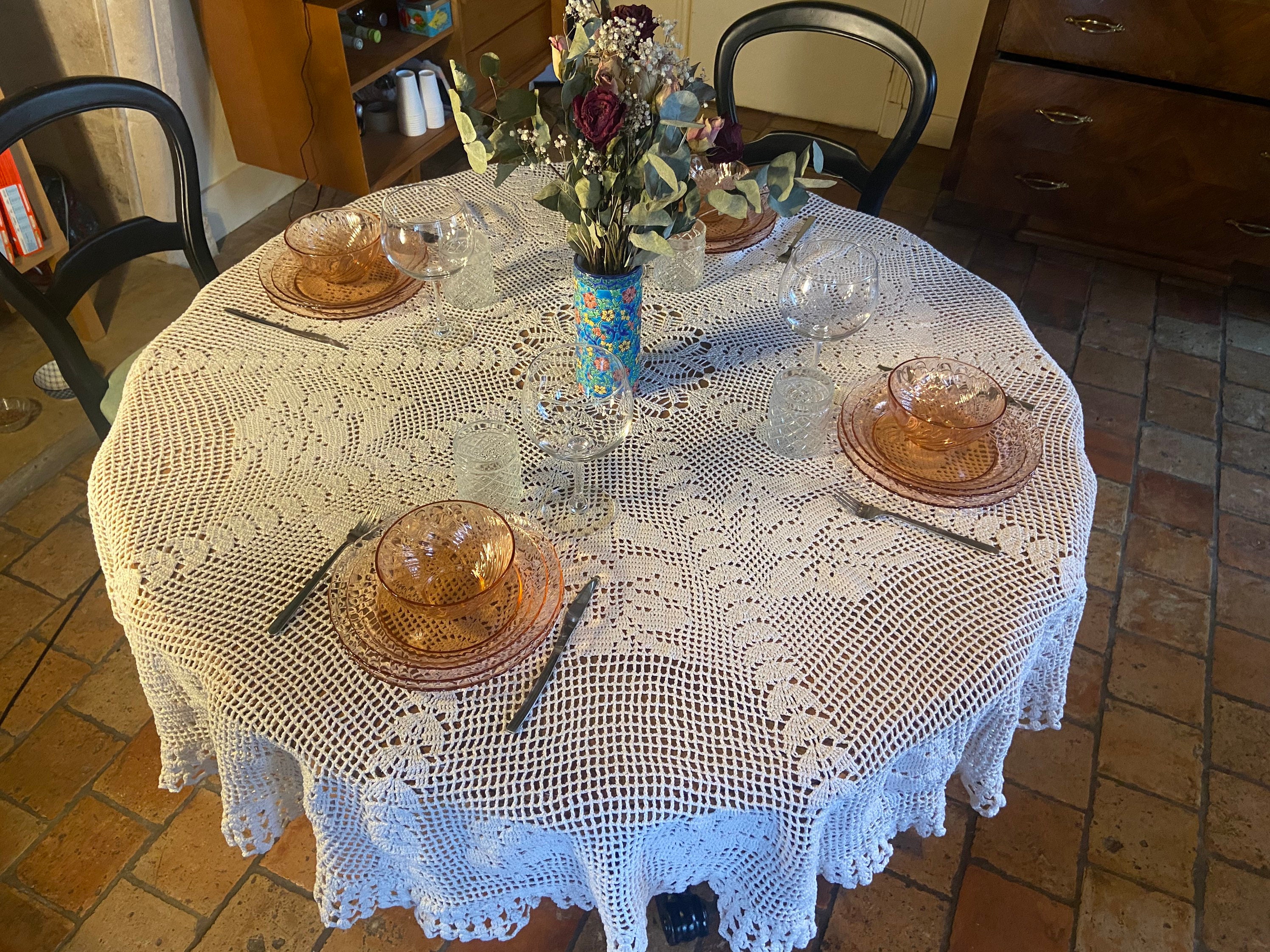 Nappe ronde Crochet,
