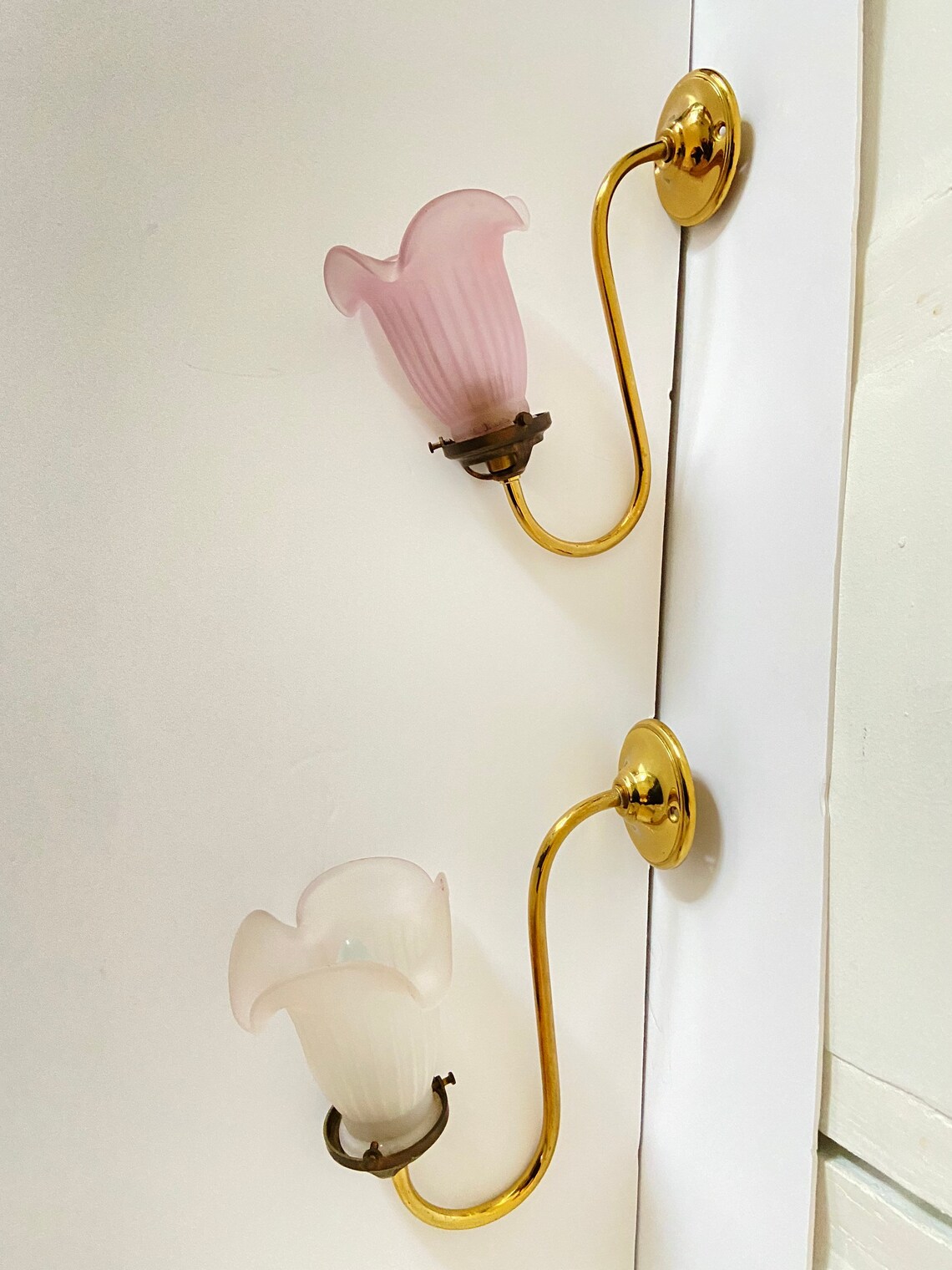 Paire d'appliques opaline suspensionluminaire vintage Etsy