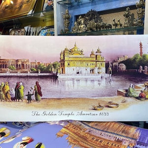 Golden Temple Amritsar, 1833 - Machine Canvas on Cloth Poster