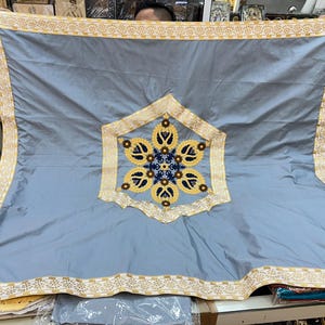 Silk Base Thread Work Double Rumala Sahib Set