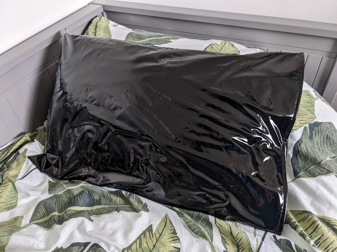 High Gloss Black PVC Pillow Case Etsy UK
