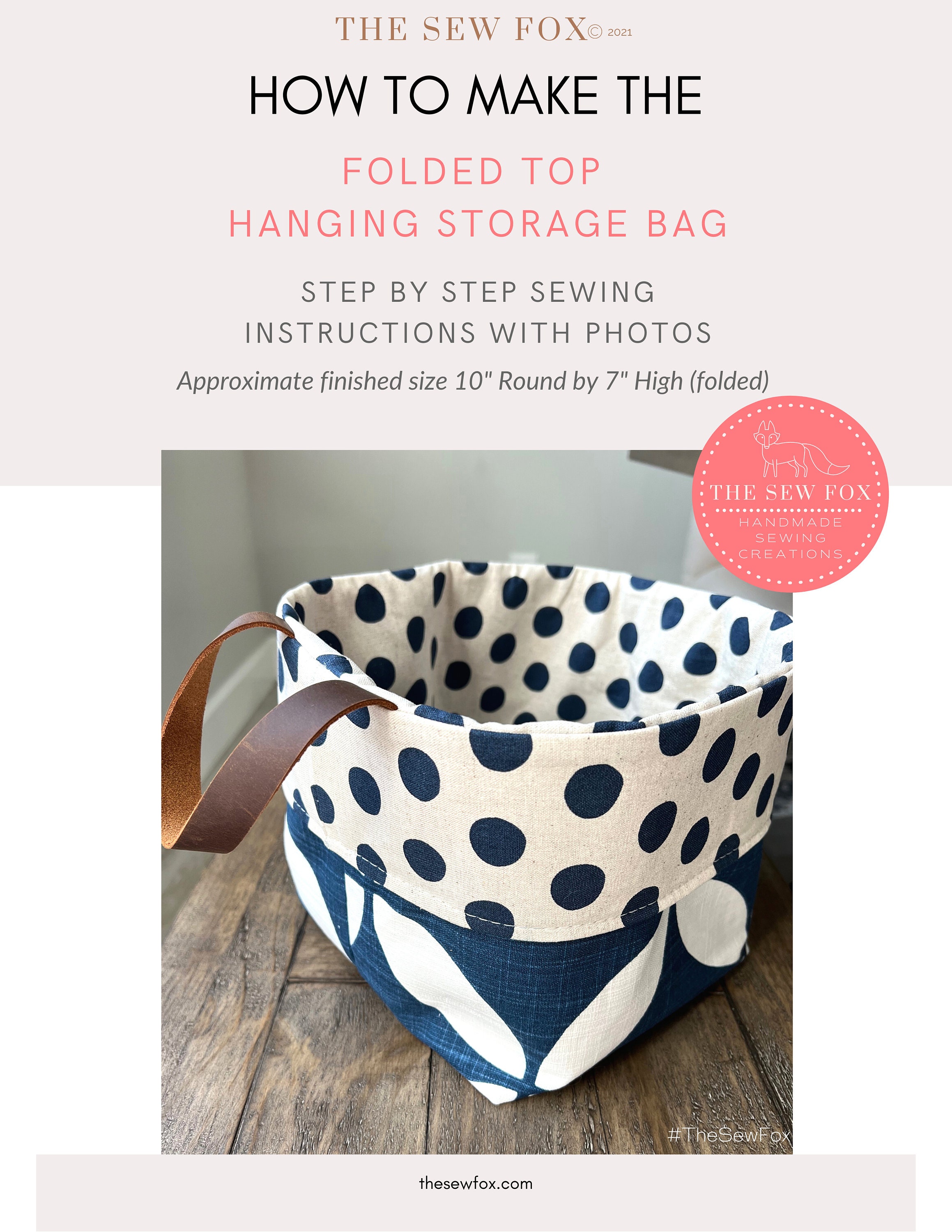 Fabric Storage Bins FREE sewing pattern and tutorial - Sew Modern Bags