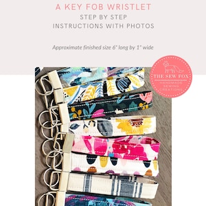 Key Fob Wristlet Keychain Sewing Pattern