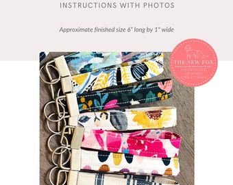 Key Fob Wristlet Keychain Sewing Pattern